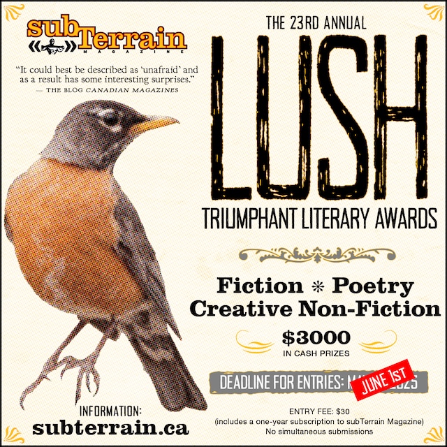 23rd Annual Lush Triumphant Literary Awards Logo